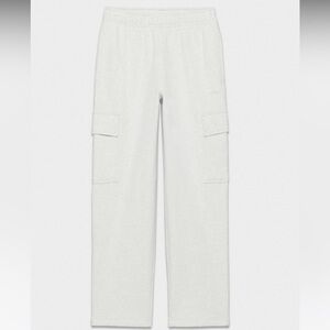 Heather cloud white TNA cargo sweats